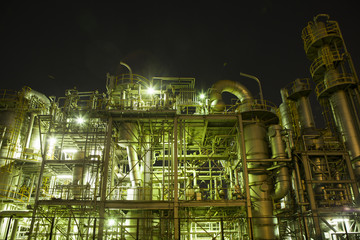 Energy, factory, night