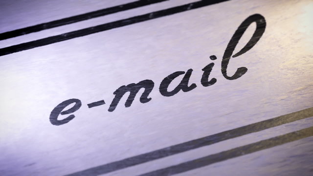 "e-mail". looping.