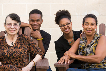 Diverse family portrait