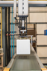 Industrial robot working in factory