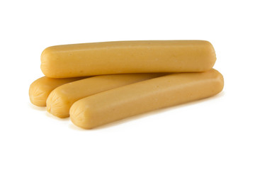 Sausages isolated on a white background.