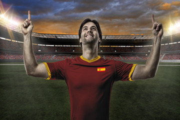 Fototapeta na wymiar Spanish soccer player