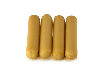 Sausages isolated on a white background.