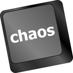 chaos keys on computer keyboard, business concept