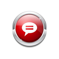 Message Circular Vector Red Web Icon Button