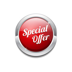 Special Offer Red Vector Icon Button