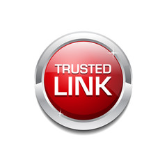 Trusted Link Glossy Shiny Circular Vector Button