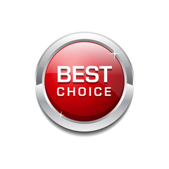 Best Choice Glossy Shiny Circular Vector Button