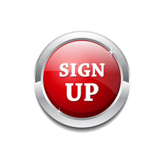 Sign Up Vector Button Icon