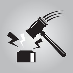 Hammer of judge symbol,vector EPS10