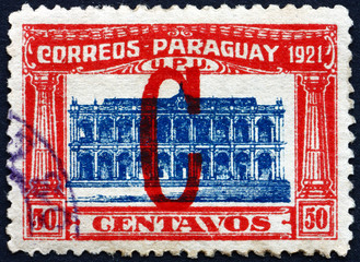 Postage stamp Paraguay 1922 Parliament Building, Asuncion