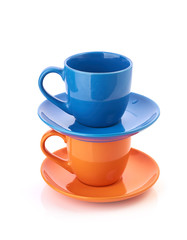 tower made from multicolored cups