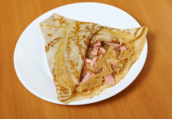 pancakes stuffed ham and cabbage stew
