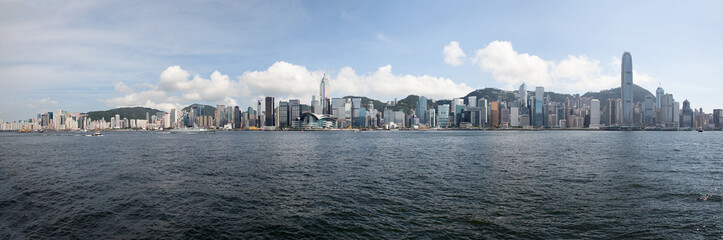 Naklejka premium Hong Kong Island Central City Skyline