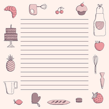 Vector Illustration of a Recipe Background