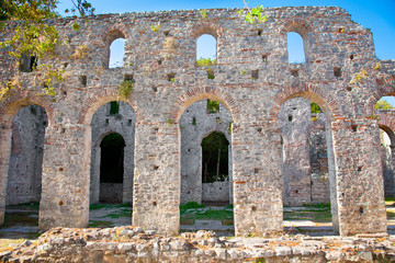 Remains of the ancient Baptistery at Butrint, Albania.