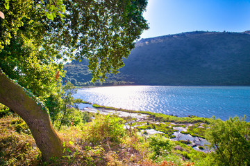 Butrint lake  in National Park of Butrin, Albania.