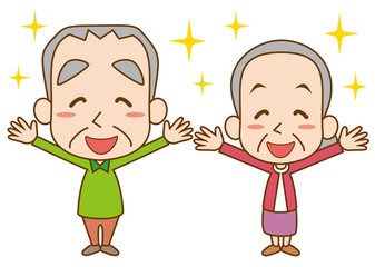 万歳　おじいさん・おばあさん