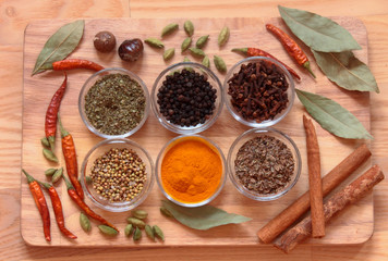 spices on the table, useful for acute