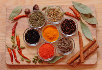 spices on the table, useful for acute