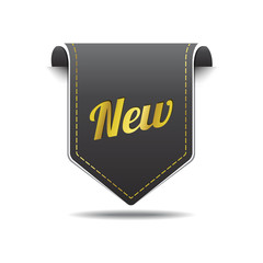 New Gold Black Label Icon Vector Design