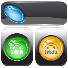 Contact us. Vector internet buttons.