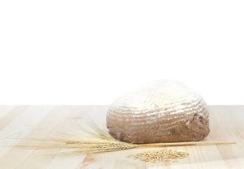 Fototapeta na wymiar Traditional round rye bread.