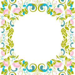 Fototapeta na wymiar Invitation or wedding card with abstract floral background.