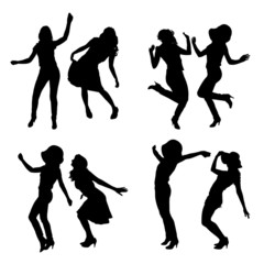 Vector silhouette of a woman.