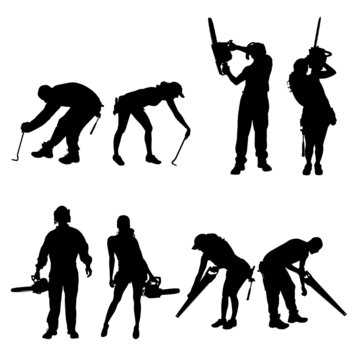 Vector silhouette of people.