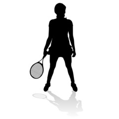 Vector silhouette of a woman.