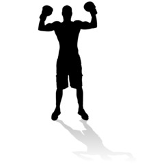 Vector silhouette of a man.