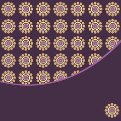 Circles retro style pattern with place for text