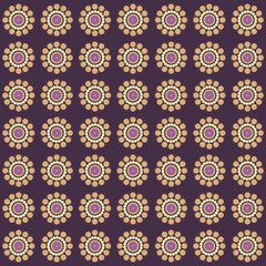 Circles retro style pattern