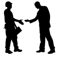 Vector silhouette of couple.