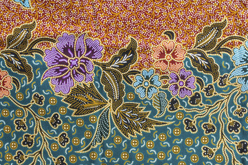 Texture of thai fabric - obrazy, fototapety, plakaty