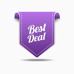Best Deal Purple Label Icon Vector Design
