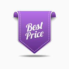 Best Price Purple Label Icon Vector Design