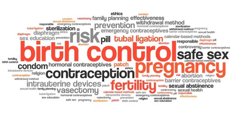 Birth control - word cloud illustration