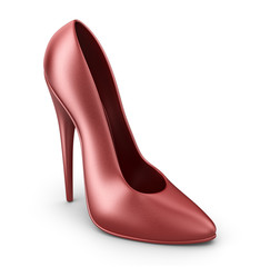 High heel shoes. 3D Icon isolated on white background