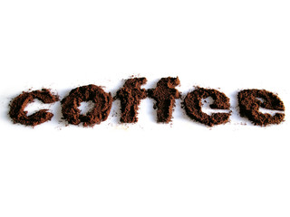 Coffee written with coffee