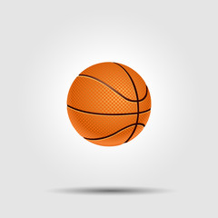 Basketball ball isolated on white with shadow
