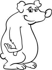 bear animal cartoon coloring book