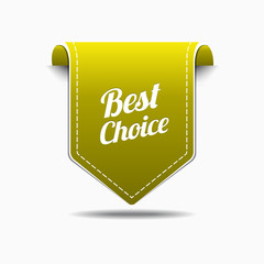 Best Choice Yellow Label Icon Vector Design
