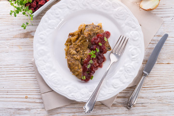 Liver with Cranberries