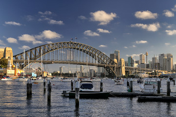 Obraz premium Boats at their moorings in Lavender Bay, Sydney