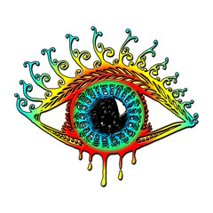 Abstract eye, symbol protection, wisdom, healing & strength