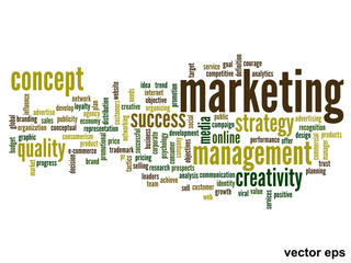 Vector conceptual business marketing word cloud