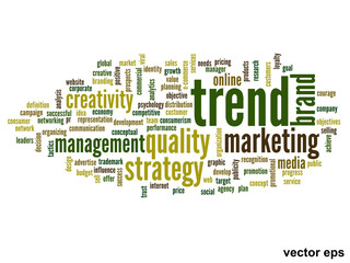 Vector conceptual business word cloud