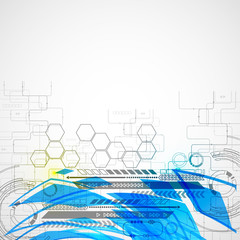 Abstract technology background with color lights